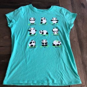 Cute Panda Yoga Tee Shirt